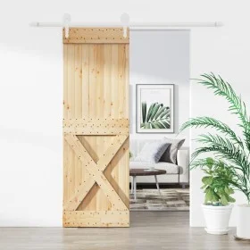 Sliding door with solid pine wood fittings 70x210 cm by vidaXL, Doors - Ref: Foro24-3203266, Price: 174,99 €, Discount: %
