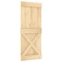 Schiebetür mit Beschlägen aus massivem Kiefernholz, 85 x 210 cm von vidaXL, Türen - Ref: Foro24-3203268, Preis: 199,54 €, Rab...
