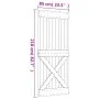 Schiebetür mit Beschlägen aus massivem Kiefernholz, 85 x 210 cm von vidaXL, Türen - Ref: Foro24-3203268, Preis: 199,54 €, Rab...
