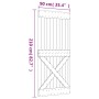 Schiebetür mit Beschlägen aus massivem Kiefernholz 90x210 cm von vidaXL, Türen - Ref: Foro24-3203269, Preis: 215,62 €, Rabatt: %