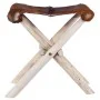 Folding stool made of genuine leather and solid teak wood by vidaXL, Folding stools and chairs - Ref: Foro24-288815, Price: 6...