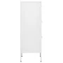 Armario de almacenamiento acero blanco 42,5x35x101,5 cm de vidaXL, Taquillas y armarios de almacenamiento - Ref: Foro24-33618...