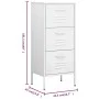 Armario de almacenamiento acero blanco 42,5x35x101,5 cm de vidaXL, Taquillas y armarios de almacenamiento - Ref: Foro24-33618...