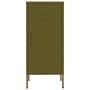 Armario de almacenamiento acero verde oliva 42,5x35x101,5 cm de vidaXL, Taquillas y armarios de almacenamiento - Ref: Foro24-...
