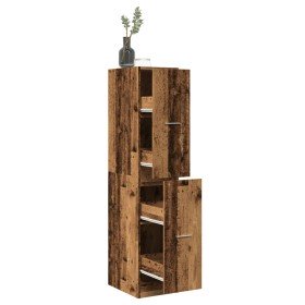 Armario botiquín madera de ingeniería envejecida 30x41x144,5 cm en Taquillas y armarios de almacenamiento | Comprar online en Fo