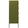 Olivgrüner Schubladenschrank aus Stahl 80x35x101,5 cm von vidaXL, Schubladen - Ref: Foro24-336198, Preis: 190,20 €, Rabatt: %
