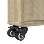 Carrito de almacenaje estrecho roble Sonoma 48x13x68 cm madera