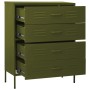 Olivgrüner Schubladenschrank aus Stahl 80x35x101,5 cm von vidaXL, Schubladen - Ref: Foro24-336198, Preis: 190,20 €, Rabatt: %