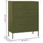 Olivgrüner Schubladenschrank aus Stahl 80x35x101,5 cm von vidaXL, Schubladen - Ref: Foro24-336198, Preis: 190,20 €, Rabatt: %