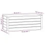 Solid pine wood storage box 89x36.5x33 cm by vidaXL, Closets and storage - Ref: Foro24-823619, Price: 66,74 €, Discount: %