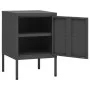 Mesita de noche de acero antracita 35x35x51 cm de vidaXL, Mesitas de noche - Ref: Foro24-336213, Precio: 70,47 €, Descuento: %