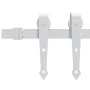 Beschlagsatz für 200 cm lange Schiebetüren aus weißem Stahl von vidaXL, Türrahmen - Ref: Foro24-151702, Preis: 68,55 €, Rabat...