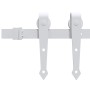 Kit herrajes para puertas correderas de 200 cm de acero blanco