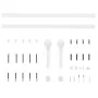 Hardware kit for 200 cm white steel sliding doors by vidaXL, doorframes - Ref: Foro24-151702, Price: 68,55 €, Discount: %