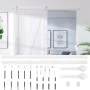 Hardware kit for 200 cm white steel sliding doors by vidaXL, doorframes - Ref: Foro24-151702, Price: 68,55 €, Discount: %