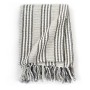 Gray and white cotton striped blanket 220x250 cm by vidaXL, Blankets - Ref: Foro24-245329, Price: 30,17 €, Discount: %