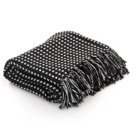 Manta a cuadros de algodón negro 220x250 cm de vidaXL, Mantas - Ref: Foro24-245332, Precio: 37,78 €, Descuento: %