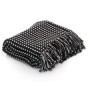 Black cotton checkered blanket 220x250 cm by vidaXL, Blankets - Ref: Foro24-245332, Price: 38,45 €, Discount: %