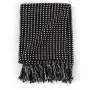 Manta a cuadros de algodón negro 220x250 cm de vidaXL, Mantas - Ref: Foro24-245332, Precio: 37,78 €, Descuento: %
