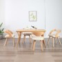 Esszimmerstühle, 4 Stück, gebogenes Holz und cremefarbenes Kunstleder von vidaXL, Essstühle - Ref: Foro24-278844, Preis: 707,...