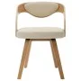 Dining chairs 4 pcs curved wood and cream synthetic leather by vidaXL, dining chairs - Ref: Foro24-278844, Price: 659,99 €, D...