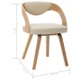 Esszimmerstühle, 4 Stück, gebogenes Holz und cremefarbenes Kunstleder von vidaXL, Essstühle - Ref: Foro24-278844, Preis: 707,...