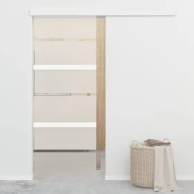 Sliding door with soft stop ESG glass and aluminum 76x205 cm by vidaXL, Doors - Ref: Foro24-288061, Price: 236,82 €, Discount: %