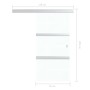 Sliding door with soft stop ESG glass and aluminum 76x205 cm by vidaXL, Doors - Ref: Foro24-288061, Price: 240,71 €, Discount: %