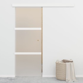 Schiebetür mit sanften Stoppern, ESG-Glas Aluminium 76x205 cm von vidaXL, Türen - Ref: Foro24-288055, Preis: 218,77 €, Rabatt: %