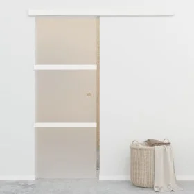 Sliding door with soft stops, ESG glass, aluminum, 76x205 cm. by vidaXL, Doors - Ref: Foro24-288055, Price: 198,67 €, Discoun...