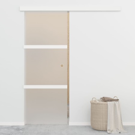 Puerta corredera con topes suaves vidrio ESG aluminio 76x205 cm de vidaXL, Puertas - Ref: Foro24-288055, Precio: 231,87 €, De...