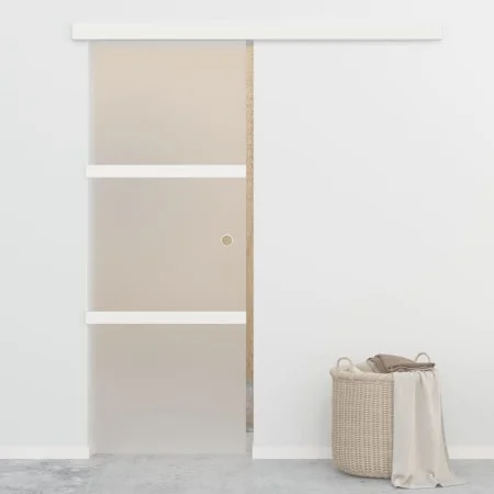 Schiebetür mit sanften Stoppern, ESG-Glas Aluminium 76x205 cm von vidaXL, Türen - Ref: Foro24-288055, Preis: 198,67 €, Rabatt: %