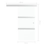 Puerta corredera con topes suaves vidrio ESG aluminio 76x205 cm de vidaXL, Puertas - Ref: Foro24-288055, Precio: 231,87 €, De...