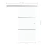 Schiebetür mit sanften Stoppern, ESG-Glas Aluminium 76x205 cm von vidaXL, Türen - Ref: Foro24-288055, Preis: 198,67 €, Rabatt: %