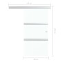 Schiebetür mit Softstopps ESG Glas Aluminium 90x205 cm von vidaXL, Türen - Ref: Foro24-288056, Preis: 276,61 €, Rabatt: %