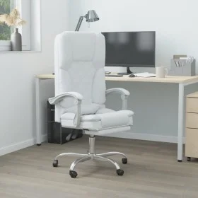 White synthetic leather massage reclining office chair by vidaXL, Office chairs - Ref: Foro24-349692, Price: 153,67 €, Discou...