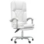 White synthetic leather massage reclining office chair by vidaXL, Office chairs - Ref: Foro24-349692, Price: 155,04 €, Discou...