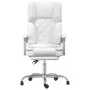 White synthetic leather massage reclining office chair by vidaXL, Office chairs - Ref: Foro24-349692, Price: 155,04 €, Discou...