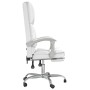 Silla de oficina reclinable masaje cuero sintético blanco de vidaXL, Sillas de oficina - Ref: Foro24-349692, Precio: 157,93 €