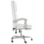 White synthetic leather massage reclining office chair by vidaXL, Office chairs - Ref: Foro24-349692, Price: 155,04 €, Discou...