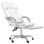White synthetic leather massage reclining office chair by vidaXL, Office chairs - Ref: Foro24-349692, Price: 155,04 €, Discou...