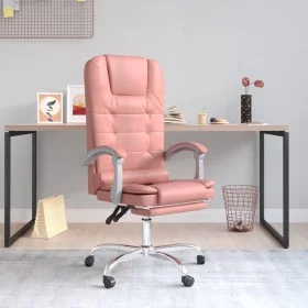 Pink synthetic leather massage reclining office chair by vidaXL, Office chairs - Ref: Foro24-349671, Price: 116,33 €, Discoun...