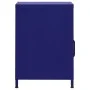 Mesita de noche acero azul marino 35x35x51 cm de vidaXL, Mesitas de noche - Ref: Foro24-336217, Precio: 75,69 €, Descuento: %