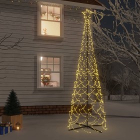 Árbol de Navidad cónico 500 LED blanco cálido 100x300 cm