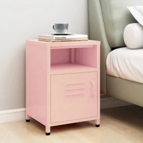 Pink steel nightstand 35x35x51 cm by vidaXL, Nightstands - Ref: Foro24-336220, Price: 75,94 €, Discount: %