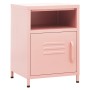 Mesita de noche acero rosa 35x35x51 cm de vidaXL, Mesitas de noche - Ref: Foro24-336220, Precio: 76,51 €, Descuento: %