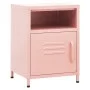 Mesita de noche acero rosa 35x35x51 cm de vidaXL, Mesitas de noche - Ref: Foro24-336220, Precio: 75,85 €, Descuento: %