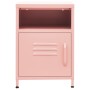 Mesita de noche acero rosa 35x35x51 cm de vidaXL, Mesitas de noche - Ref: Foro24-336220, Precio: 76,51 €, Descuento: %