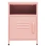 Mesita de noche acero rosa 35x35x51 cm de vidaXL, Mesitas de noche - Ref: Foro24-336220, Precio: 75,85 €, Descuento: %