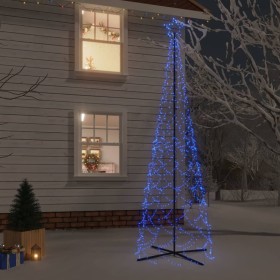 Árbol de Navidad cónico 500 LED azul 100x300 cm